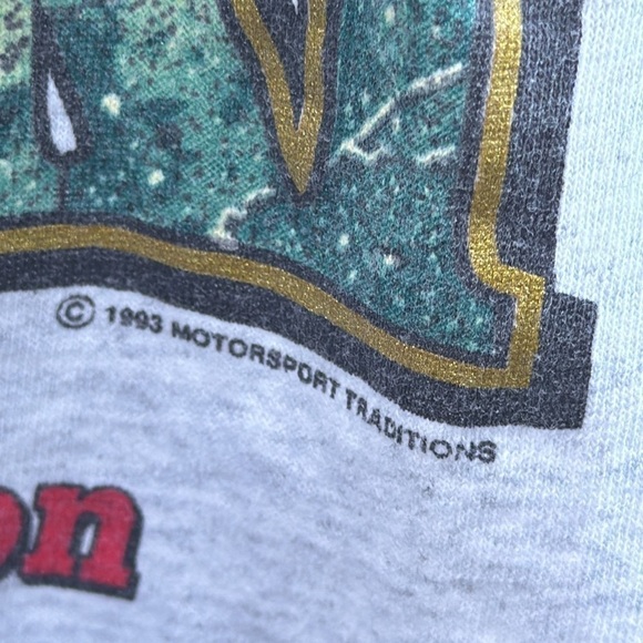 Vintage Alan Kulwicki Medium Gray T-shirt NASCAR Winston Cup Champion 1992 - Picture 4 of 9